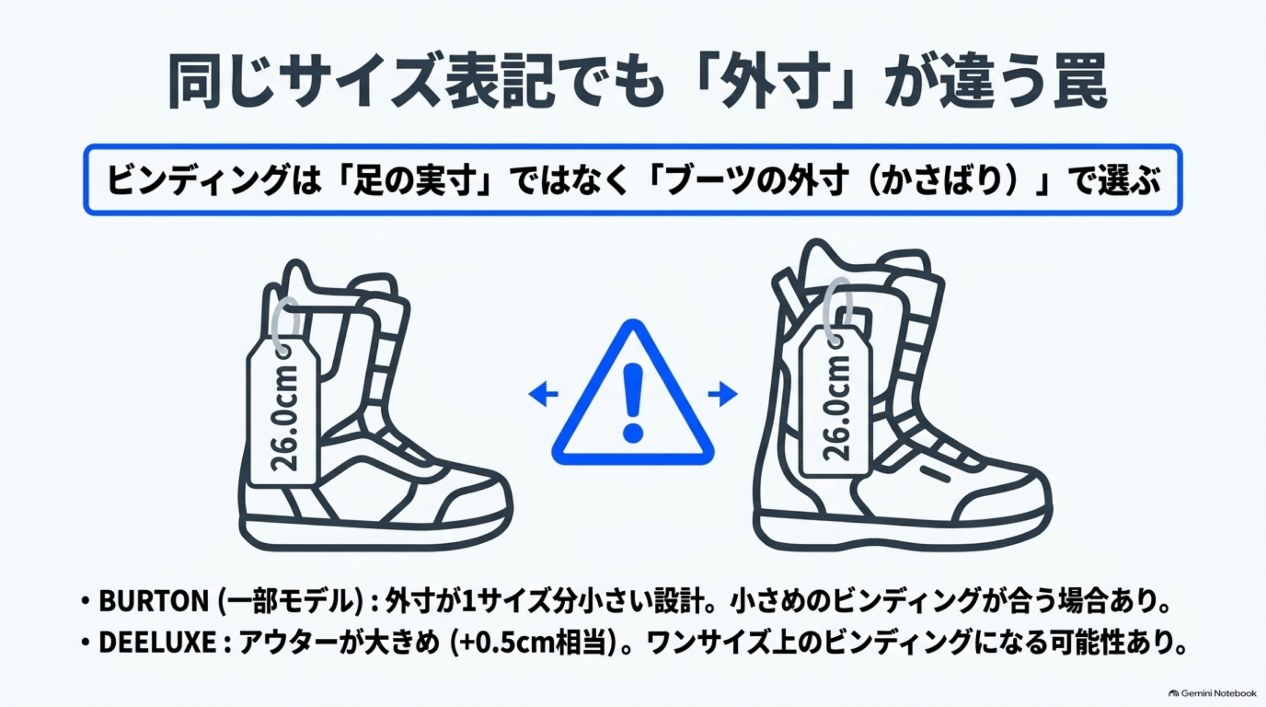 スノボのブーツとビンディングの相性表｜サイズ・装着方式・ブランド別