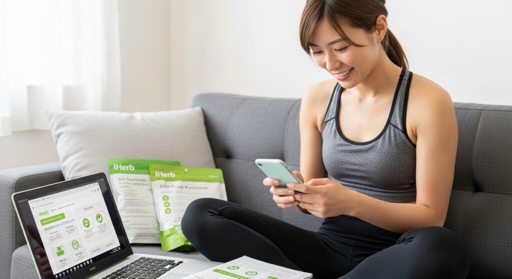 iHerbサイトで購入に成功した若い日本人女性