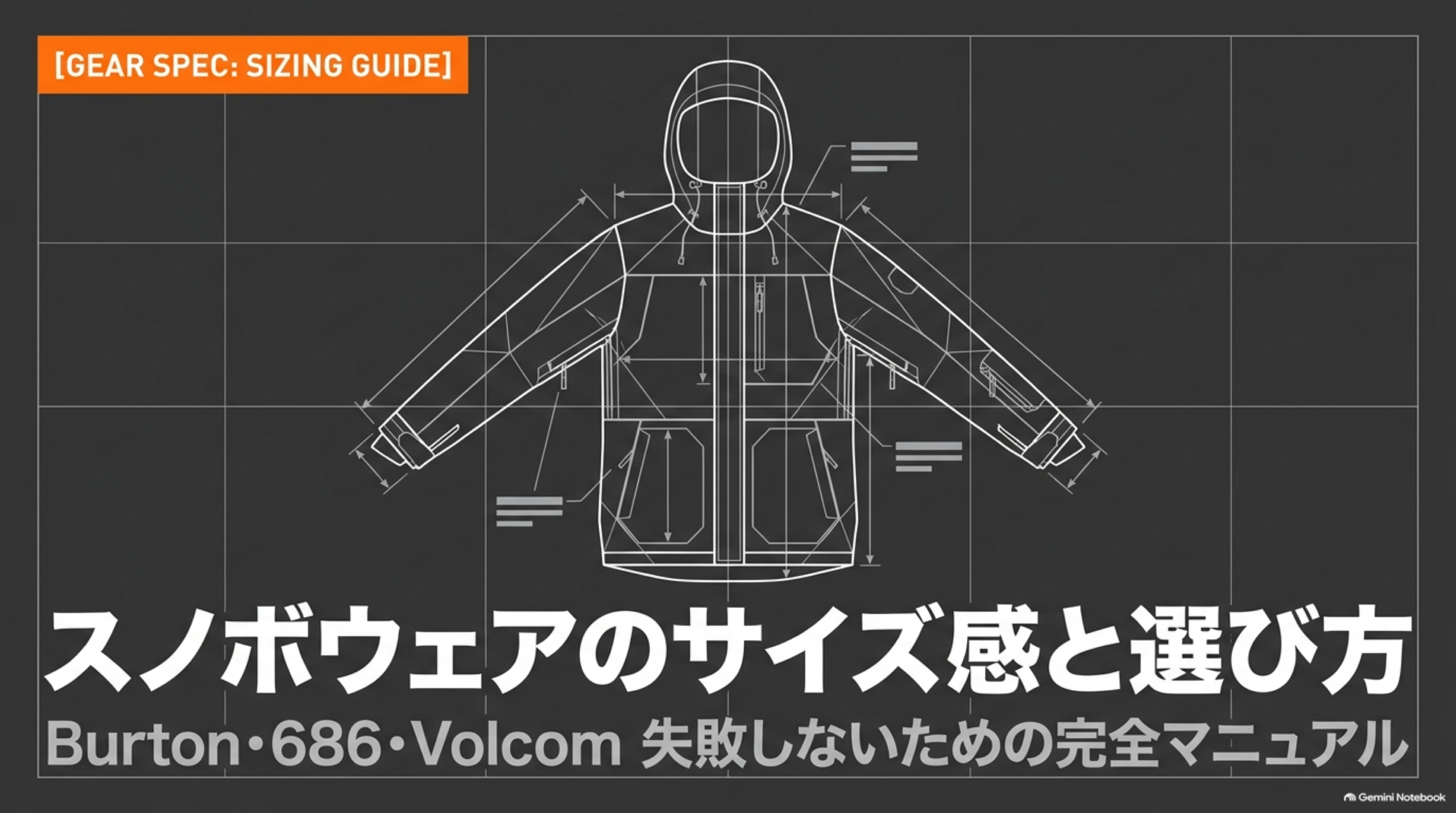 スノボウェアのサイズ感と選び方｜バートン・686のサイズ表と身長の