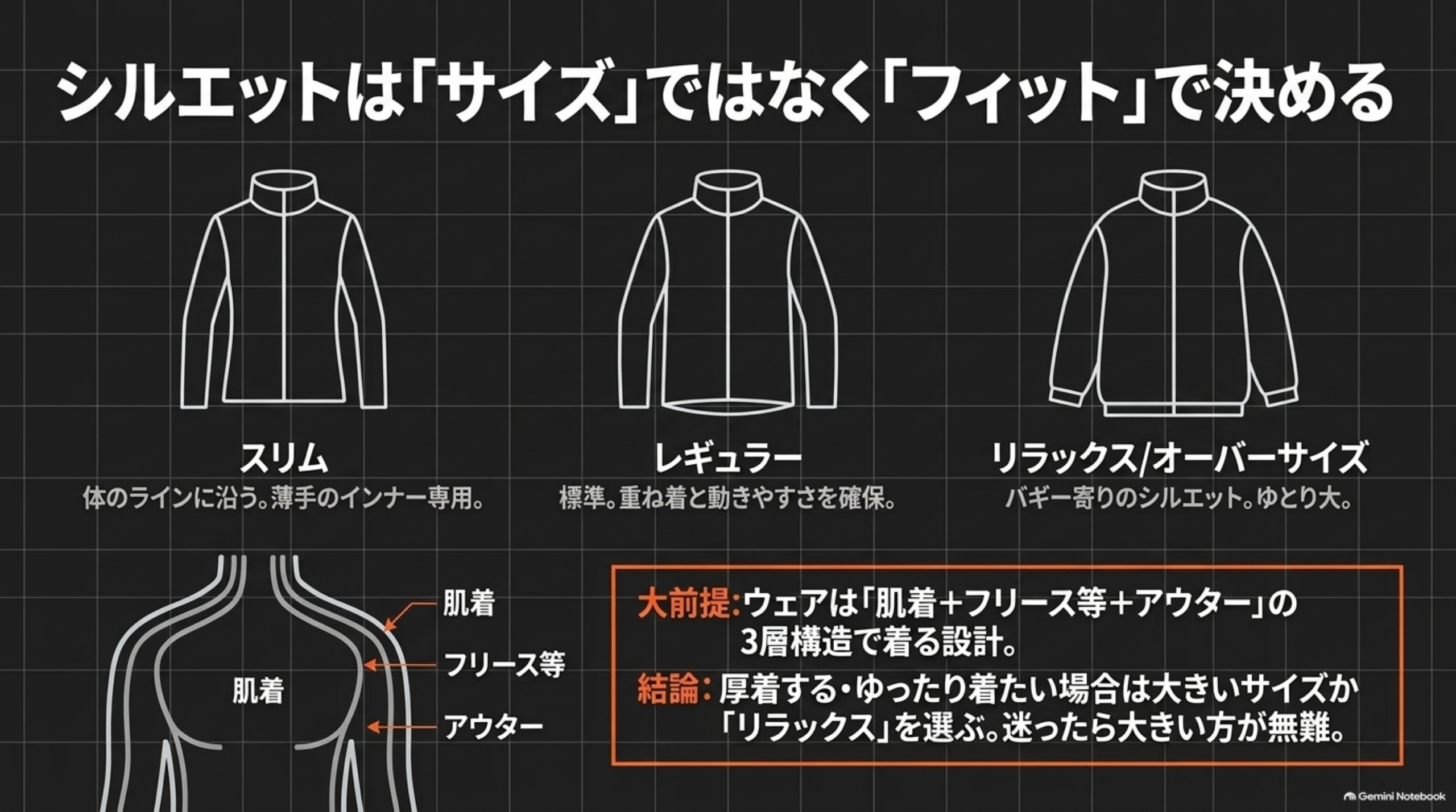 スノボウェアのサイズ感と選び方｜バートン・686のサイズ表と身長の