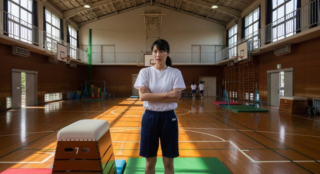 体育器具に不安を示す日本人女性、体育授業のトラウマを反映