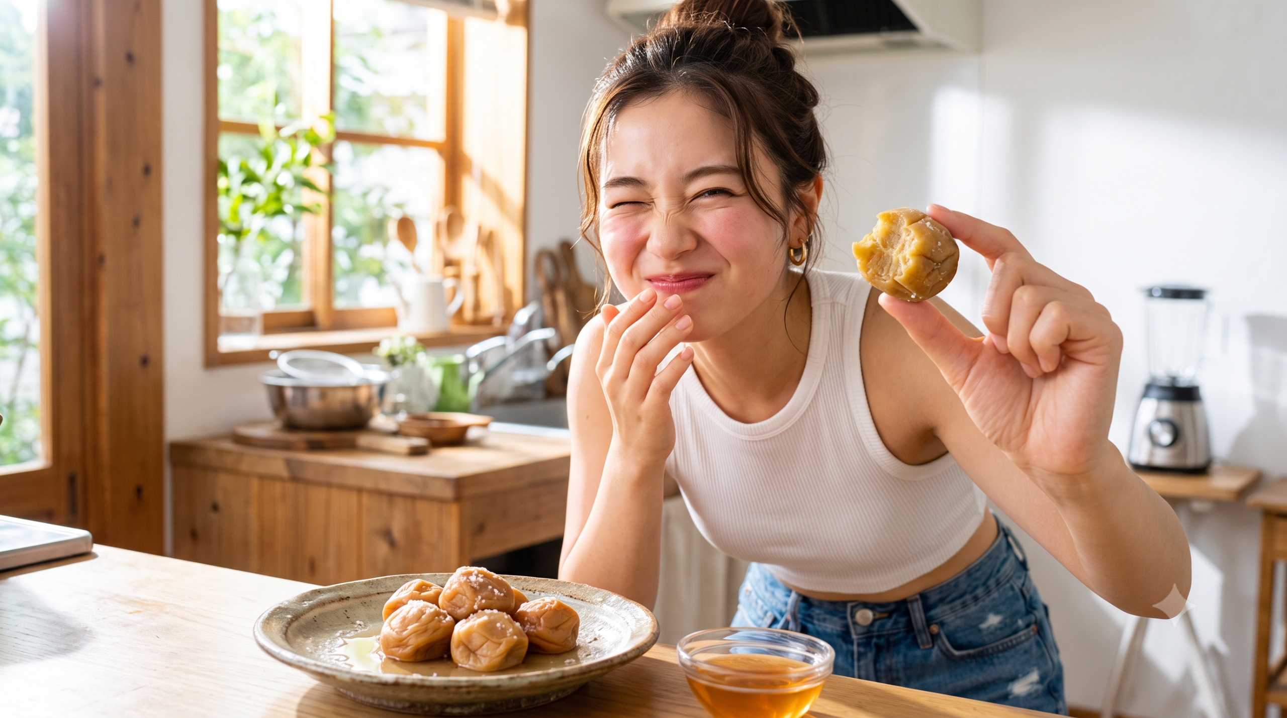 酸っぱい!でもクセになる伝統の白干し梅干しに悶絶する日本人女性