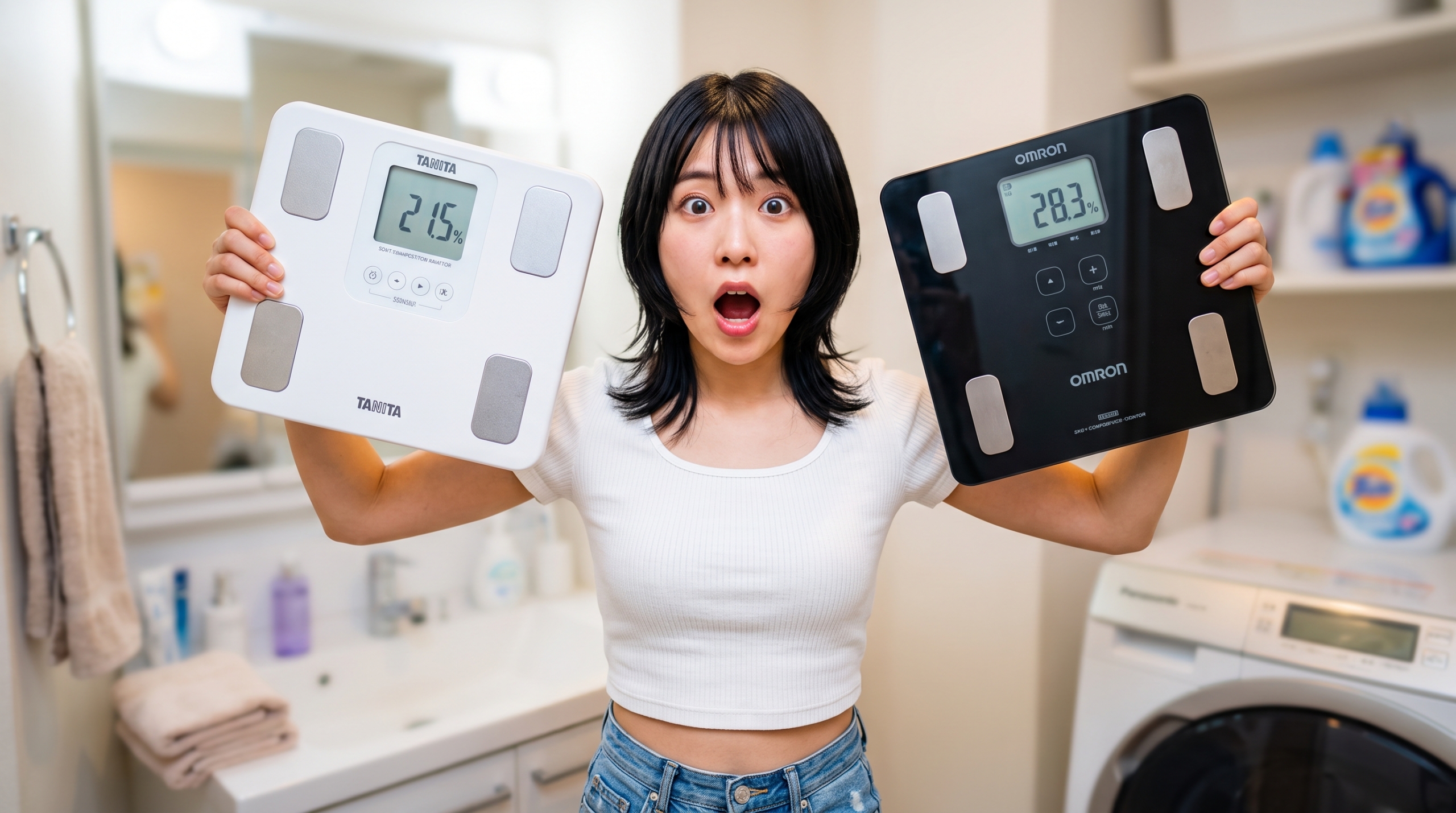 驚愕の体組成計比較- タニタとオムロンの結果